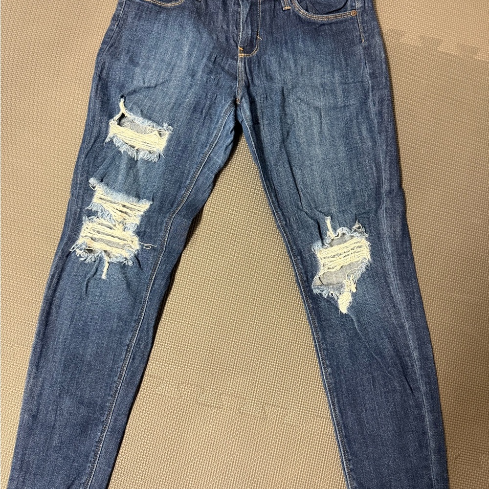 Just Black Distressed Skinny Jeans - Blue
